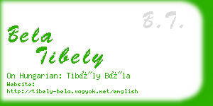 bela tibely business card